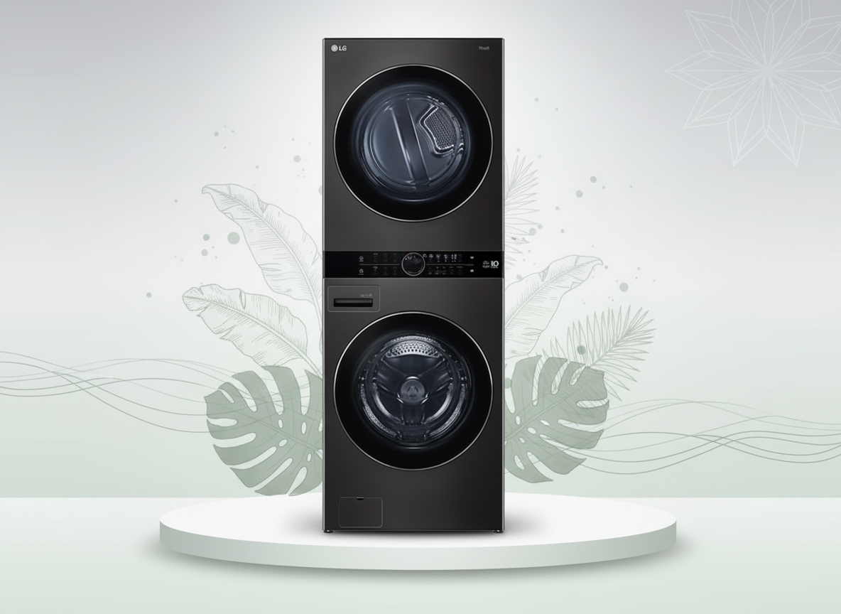 LG TOWER WASHER DRYER 21KG/16KG – FWT2116BS