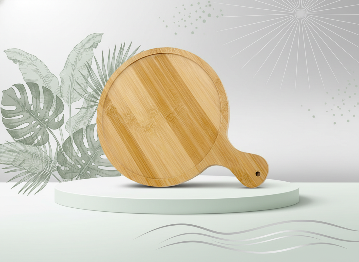 Bamboo Pizza Board 25x35x1cm