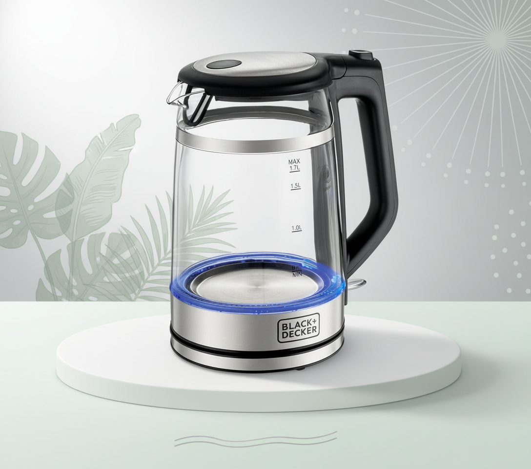 Black & Decker 1.7L Glass Kettle GK220-B5