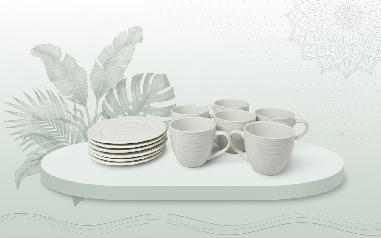 Cup Set White 6pcs