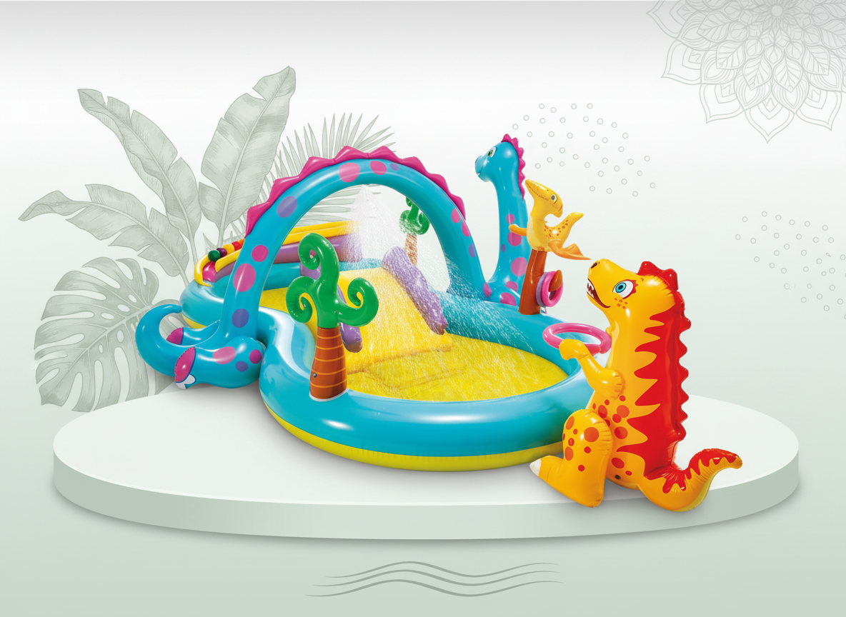 INTEX Inflatable DinoLand Play Center W/Slide 57135EP