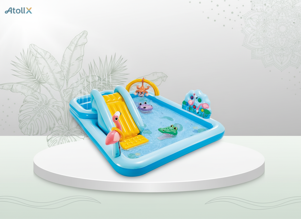 INTEX Jungle Adventure Inflatable Play Center w/ Slide 57161NP