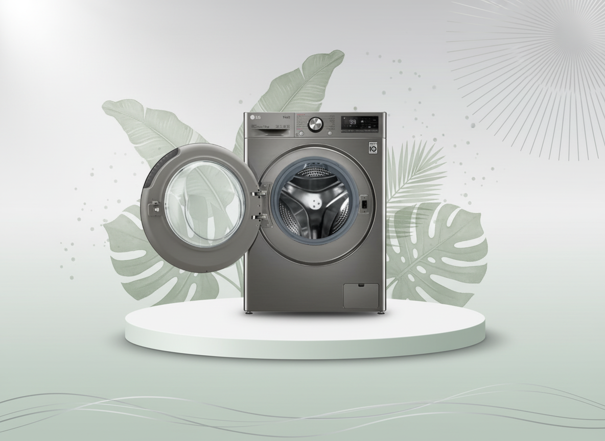 LG 10KG F/Load Washing Machine F4Y6RYGBPV Silver