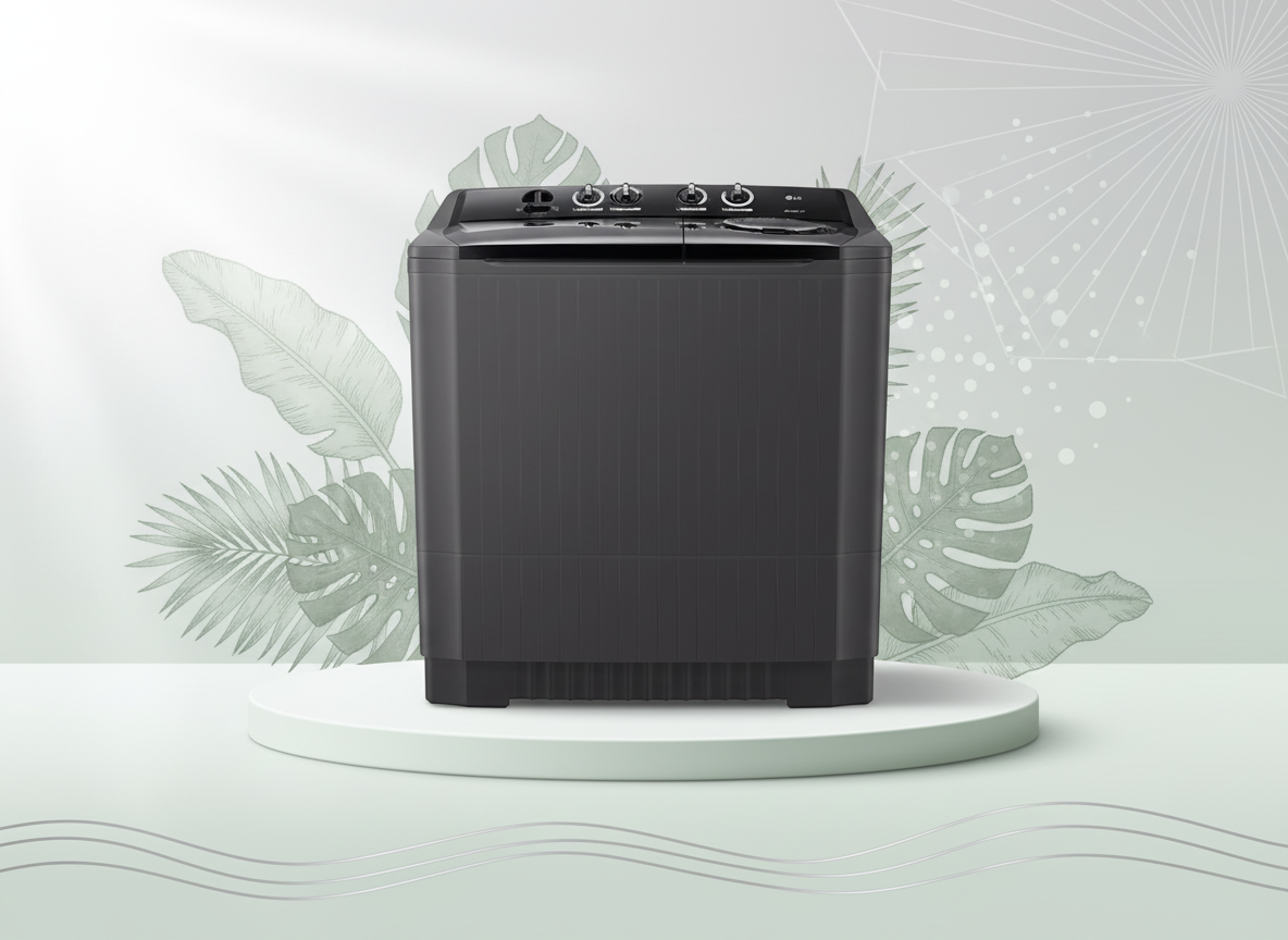LG 15kg Semi Auto Twin Tub W/Machine P1561RWNT