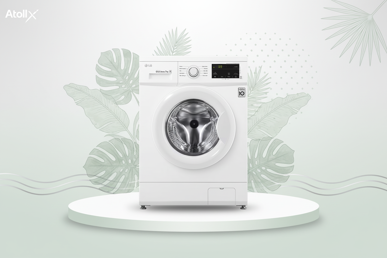 LG 7KG WASHING MACHINE FRONT LOAD WHITE FH2J3QDNPO