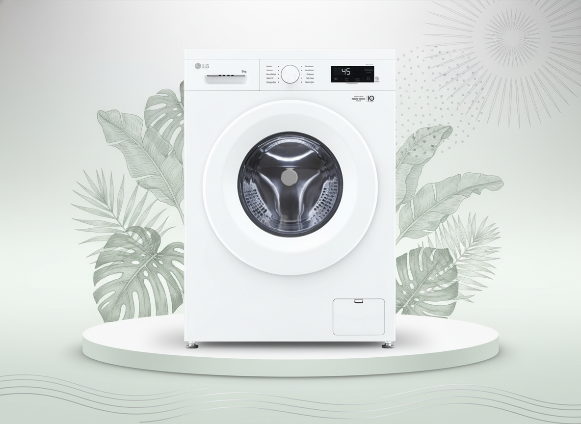 LG 8 kg F/Load W/Machine F2Y1TYP3W White