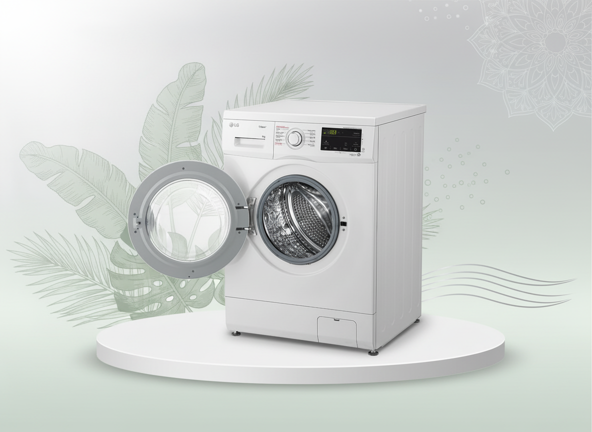 LG 8 Kg F/Load W/Machine F4J3TYL3W White - Image 2