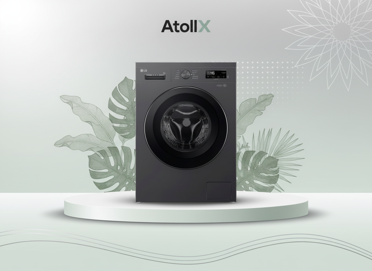 LG 9KG F/Load Washing Machine F4R6VYGCP Silver - Image 2