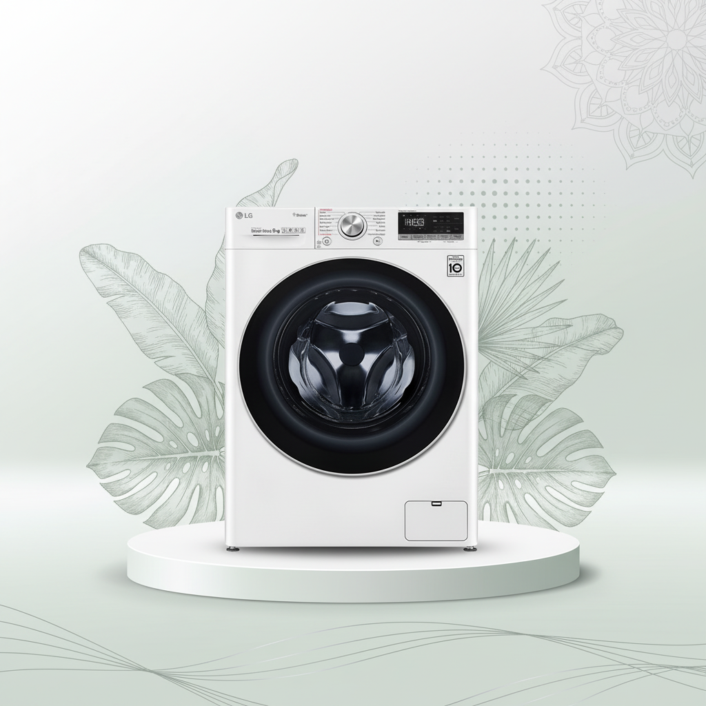 LG Front Loading Washing Machine 9 KG White F4R3VYG3W