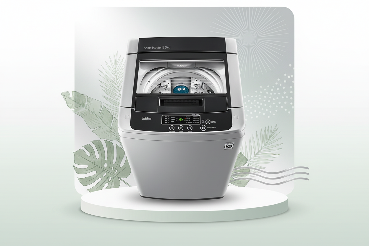 LG Smart Inverter Top Load Washing Machine 8KG T8585NDHV - Image 2