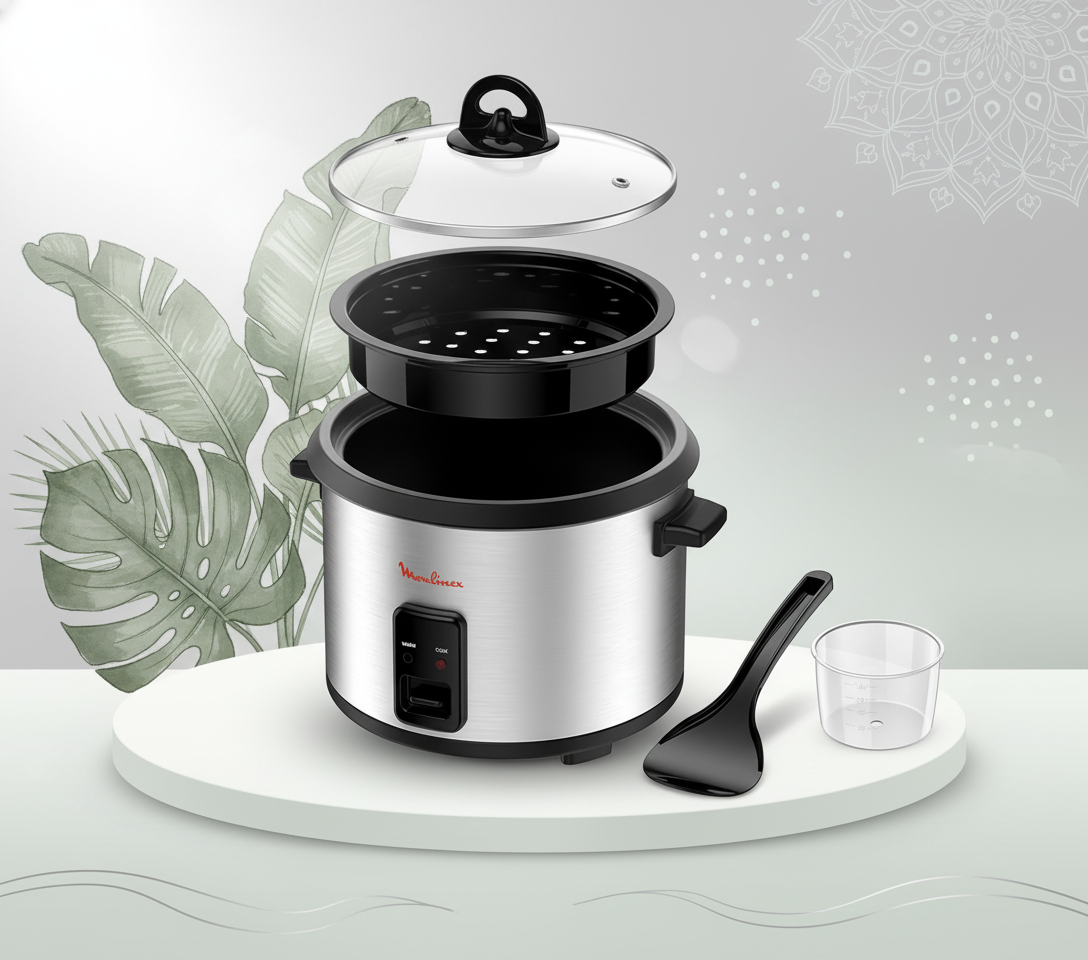 MOULINEX 1.8L Rice Cooker W/ Steam Basket MK123D10
