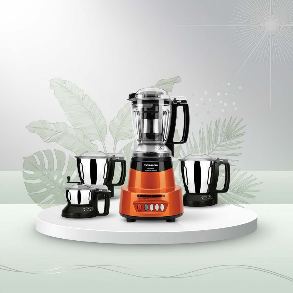 MIXER GRINDER 4 JARS MX-AV425 (BLACK, YELLOW & ORANGE)