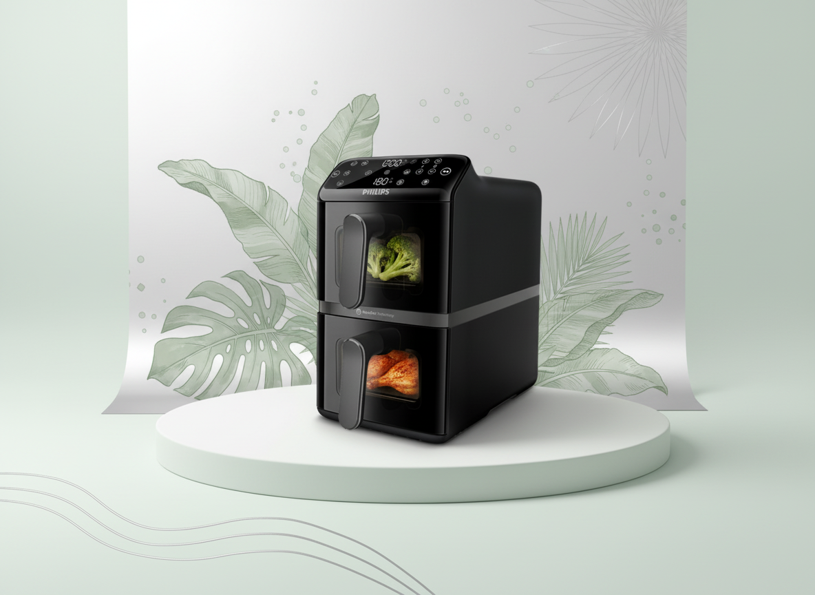 PHILIPS Stacked Dual Basket Airfryer NA460/09