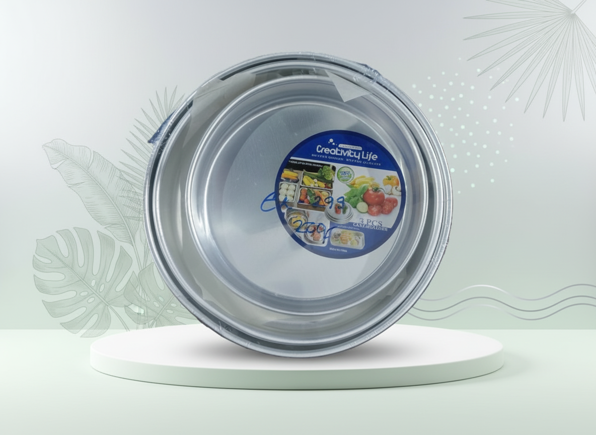 Round Aluminum Tray 3pcs