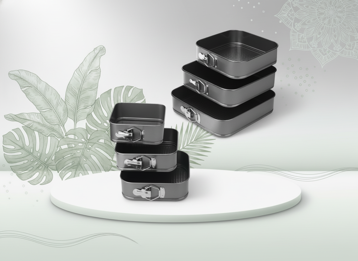 Square Cake Tray 6pcs Set