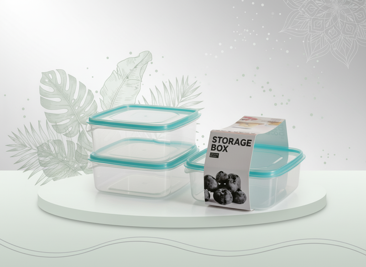 Storage Box/Plastic Container 3pcs set 70ml (5915)