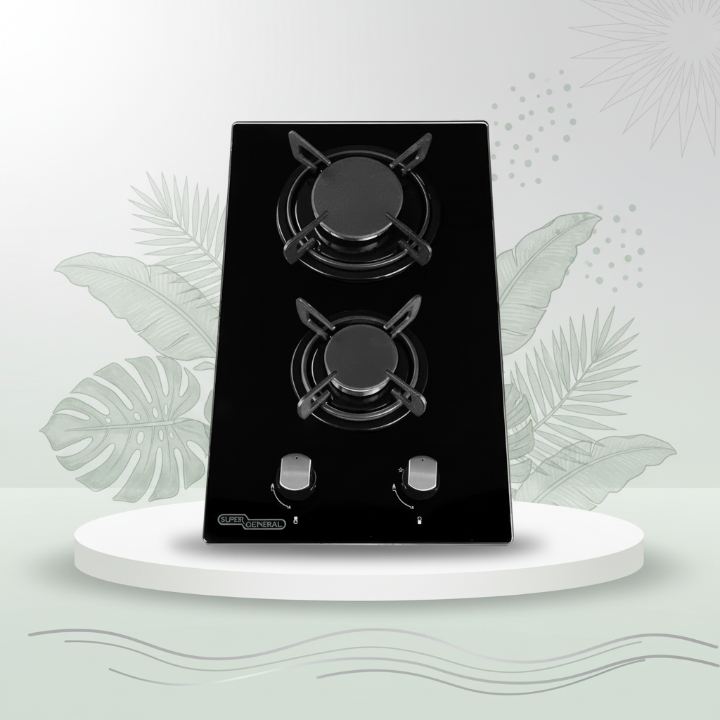 SUPER GENERAL 2 burner Glass Built-in Hob SGHB302HPB