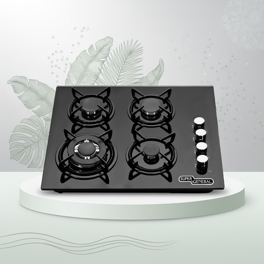 SUPER GENERAL 4 Burner Glass Built-in Hob SGHB60H4GB