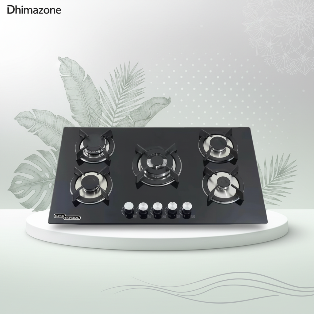 SUPER GENERAL 5 Burner Glass Built-in Hob SGHBG90TFB