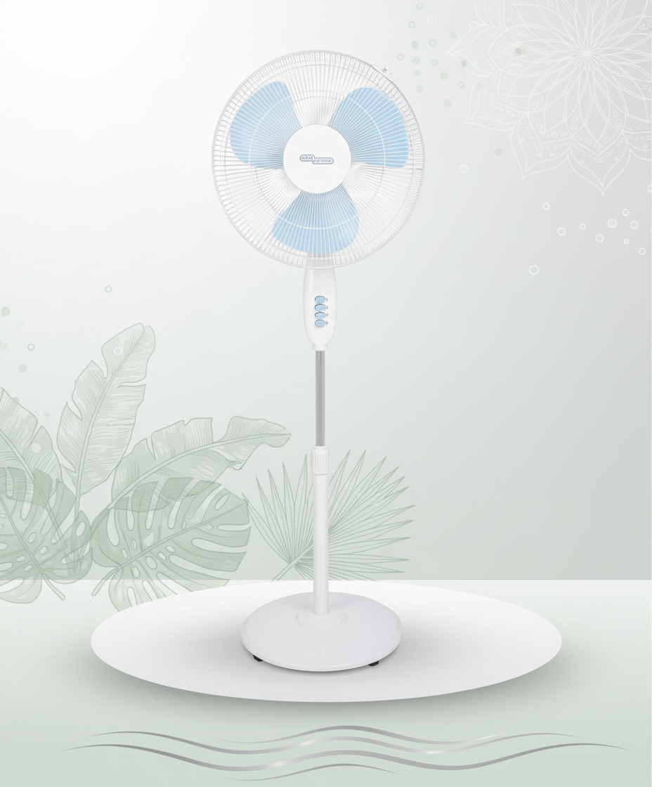 SUPER GENERAL PEDESTAL FAN 16″ ADJUSTABLE IN HEIGHT UP TO 140 CM